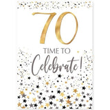 Simon Elvin Time To Celebrate 70 Years Card (Pack of 6)