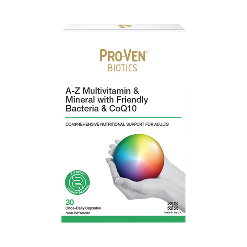 A-Z Multivitamin and Mineral with Probiotics and CoQ10 30 Capsules