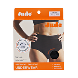 Jude Absorbent Leak Proof Underwear Black High Waist Small