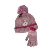 Girls Unicorn Hat And Gloves Set