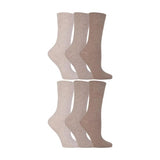 6 Pack Ladies Non Elastic Soft Top Cotton Diabetic Socks - 77% Cotton, 19% Polyester, 3% Polyamide, 1% Elastane