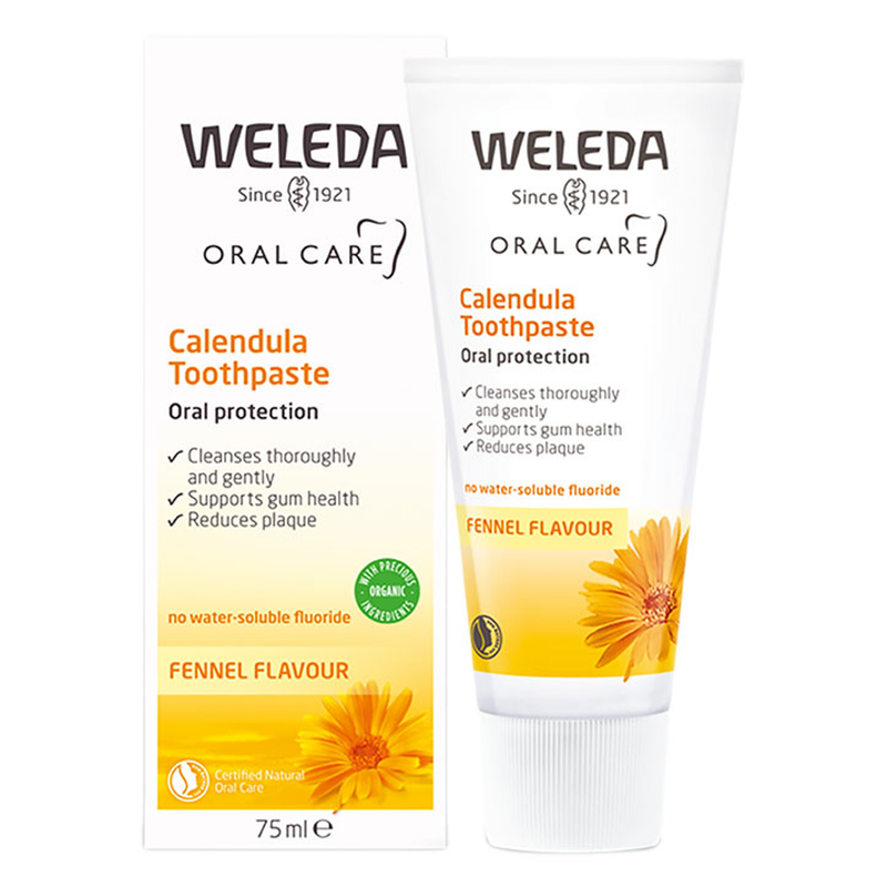 Natural Peppermint-Free Toothpaste with Calendula and Myrrh 75ml