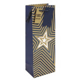 Eurowrap Stars Kraft Bottle Bag (Pack of 6)