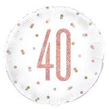 Unique Party Round 40th Birthday Foil Balloon