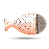 Aquarius Fish Face Contour Makeup Brush, Rose Gold