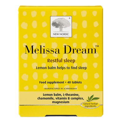 Herbal Sleep Support Supplement with Lemon Balm and Magnesium 40 Tablets