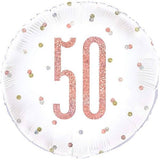 Unique Party Round 50th Birthday Foil Balloon