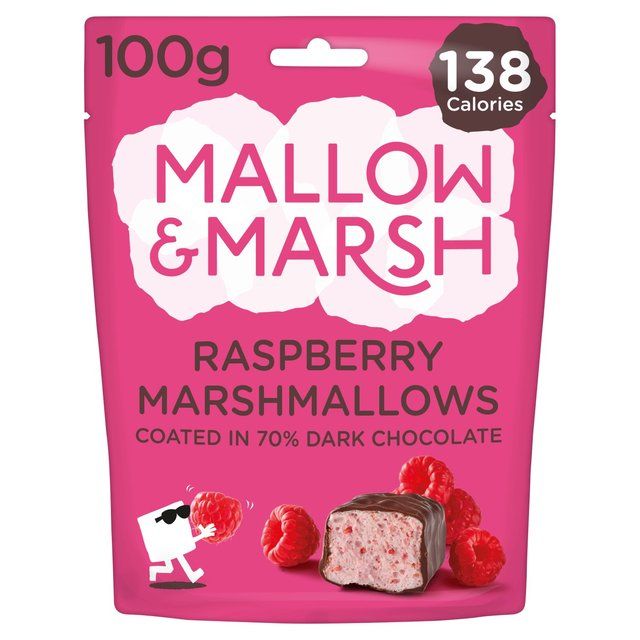 Mallow & Marsh Raspberry Marshmallows Coated in 70% Dark Chocolate Default Title