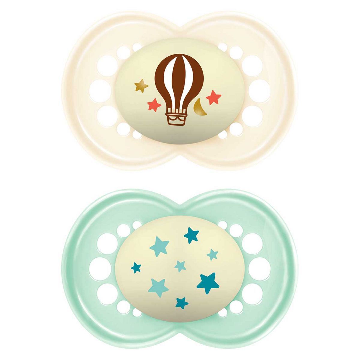 MAM Night Astro 16+ Months Soother 2 Pack - Unisex