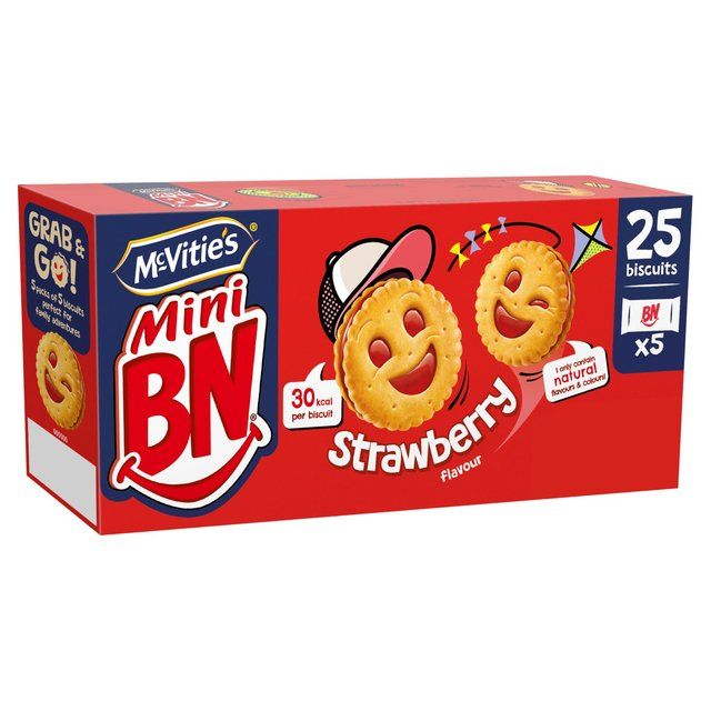 McVitie's Mini BN Strawberry Flavour Biscuits Multipack 25 per pack