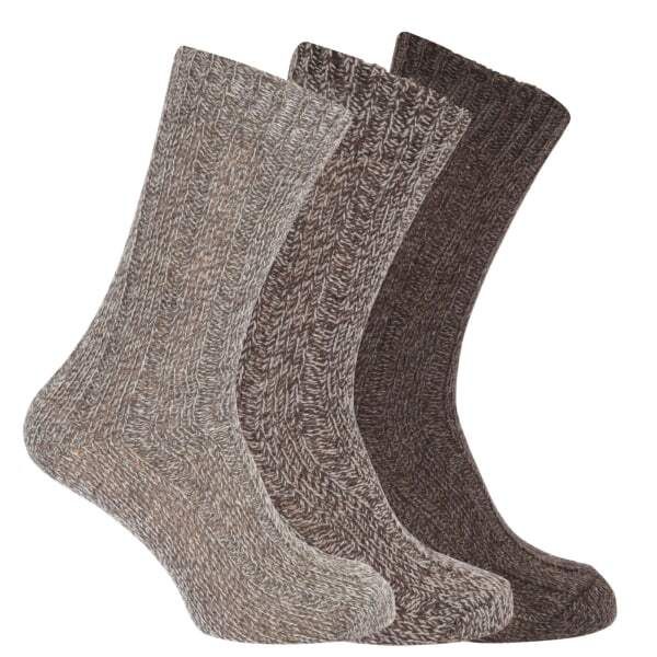 Mens Wool Blend Boot Socks (Pack Of 3) (UK Shoe 6-11)