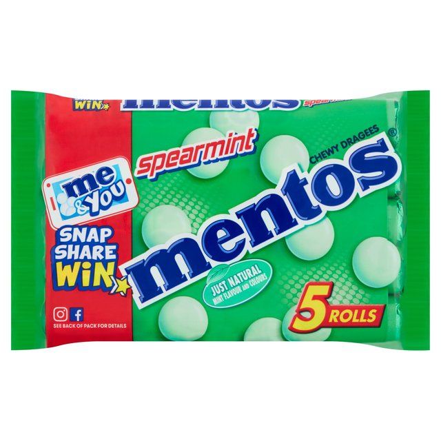 Mentos Chewy Spearmint Sweets Multipack 5 x 38g