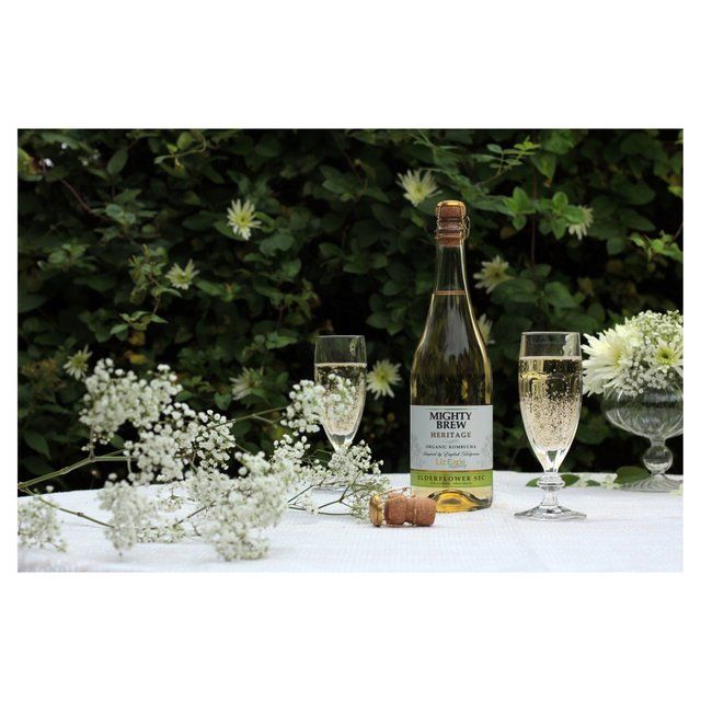 Mighty Brew Heritage x Liz Earle Wellbeing Organic Elderflower Sec Kombucha 750ml