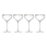 Mikasa Sorrento 4pc Champagne Coupe Glasses 350ml Gift boxed 4 per pack