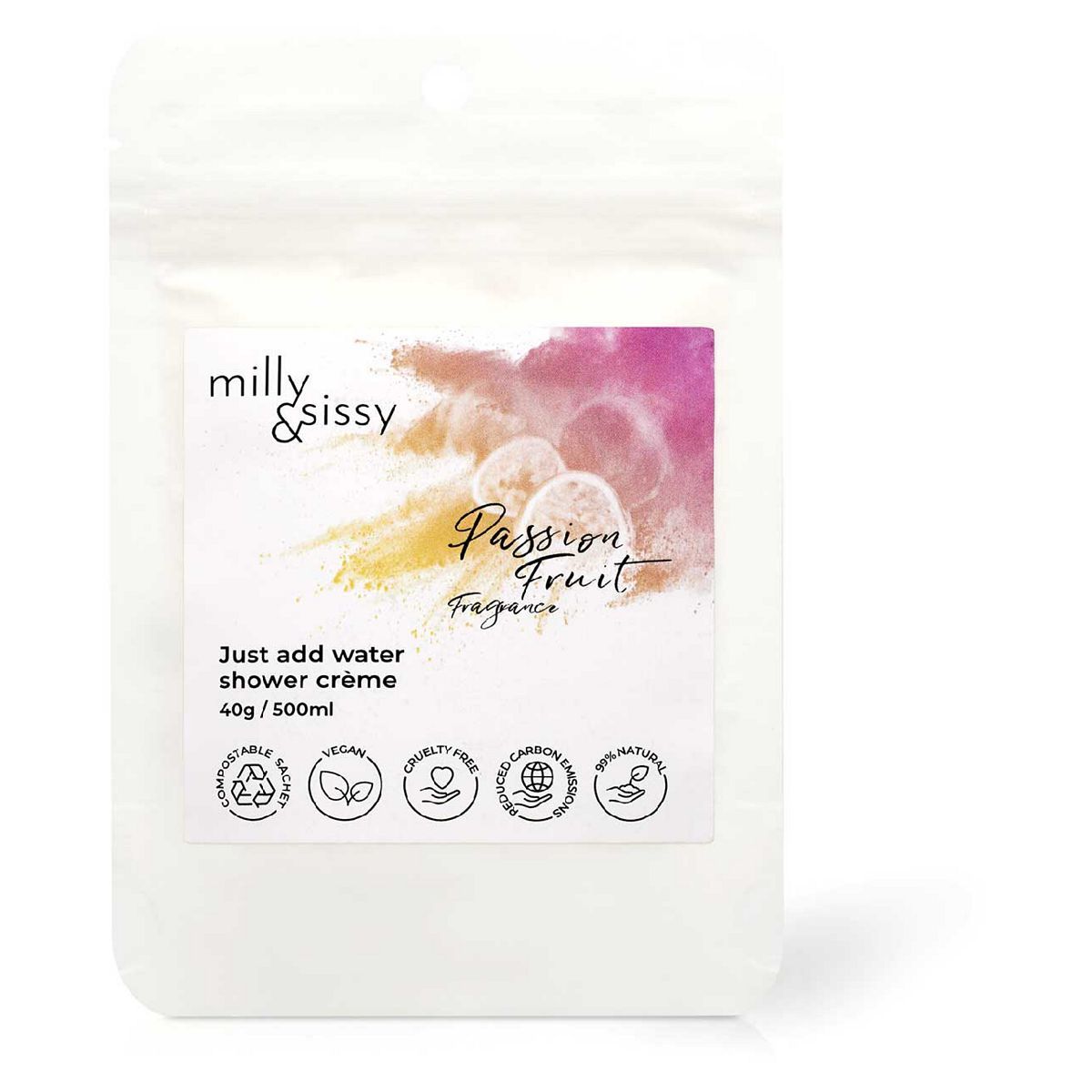 Milly&sissy zero waste Shower Creme passion fruit 40g