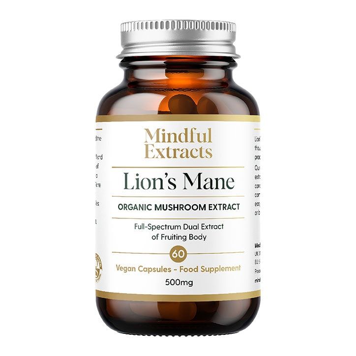Mindful Extracts Organic Lion’s Mane Mushroom Extract 60 Vegan Capsules