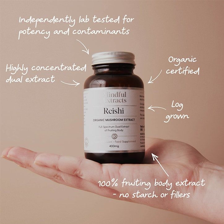 Mindful Extracts Organic Reishi Mushroom 60 Vegan Capsules