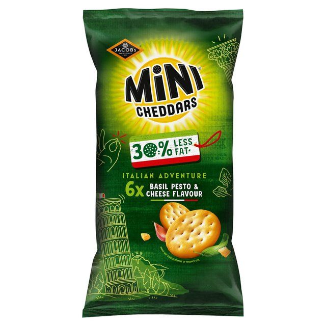 Mini Cheddars Nibblies Cheese & Pesto Multipack Snacks 6 x 17g