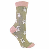 Miss Sparrow Ladies Dog Design Bamboo Socks 4-7 UK