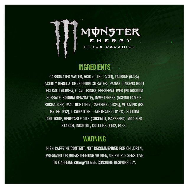 Monster Ultra Paradise Energy Drink 4 x 500ml