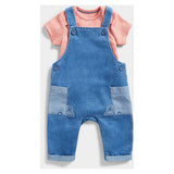 Mothercare Denim Dungarees and Bodysuit Set
