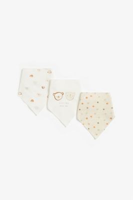 Mothercare Lovable Bear Dribbler Bibs - 3 Pack