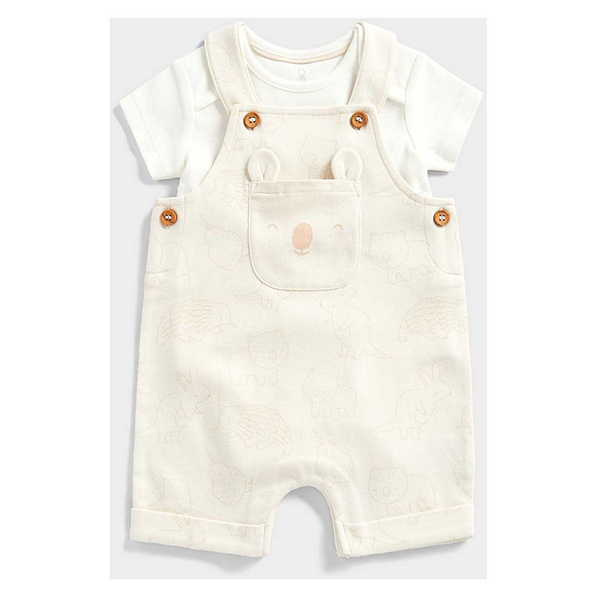 Mothercare My First Bibshorts and Bodysuit Set