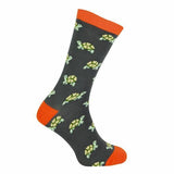 Mr Heron Mens Animal Design Bamboo Socks 6-11 UK Turtles (Grey) / 1EA