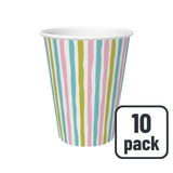Multi Stripes Party Cups 10 per pack