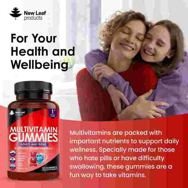 Multivitamin Gummies For Adults & Teens - 60 Vegan Gummies