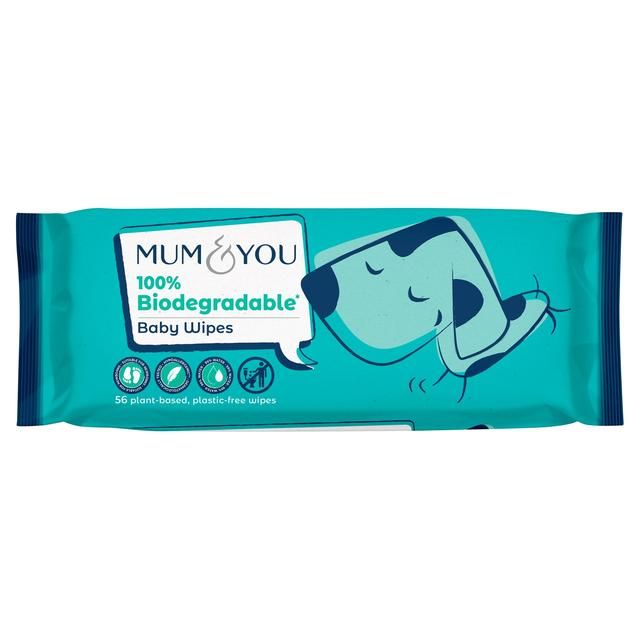 Mum & You 100% Biodegradable Baby Wipes Multipack 6 x 56 per pack