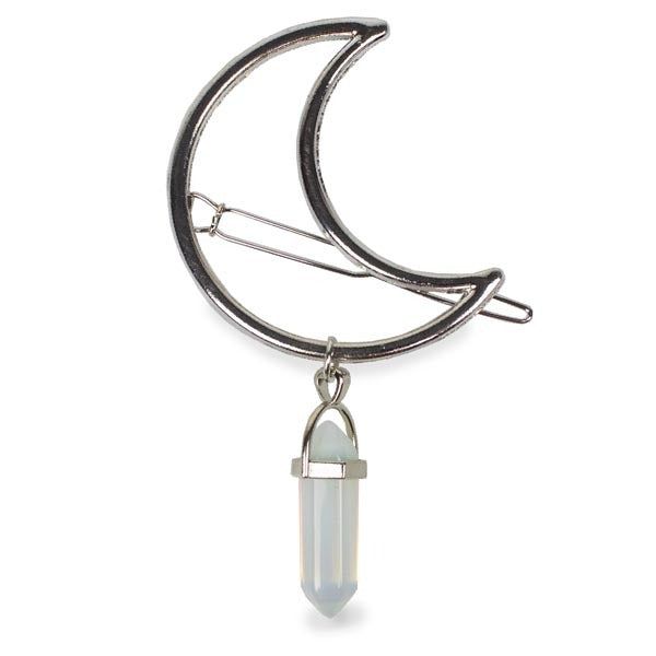 Myga Crystal Moon Hair Clip