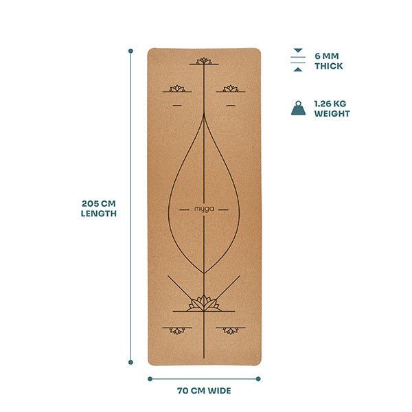 Myga Extra Large Alignment Cork Mat