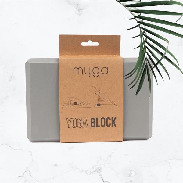 Myga Foam Yoga Block - Black Grey