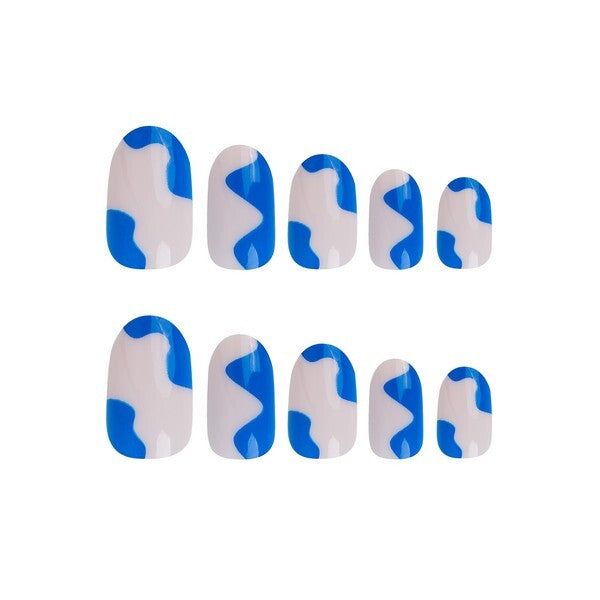 Nail HQ Oval Blue Bombshell Nails