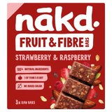 nakd. Fruit & Fibre Strawberry & Raspberry Multipack 3 x 44g