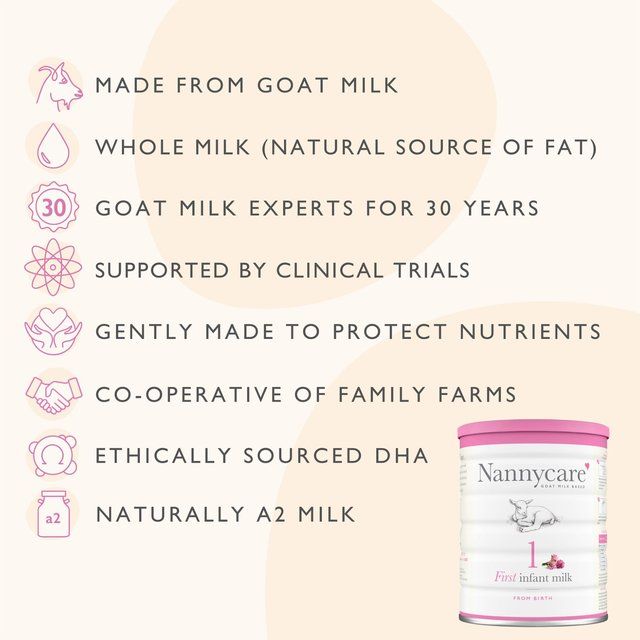 Nannycare 1 First Infant Goat Milk based Powder From Birth 900g