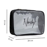 Nanshy Travel Organiser Clear Makeup Bag (Transparent/Black)