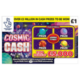 National Lottery £1 £5,000 Cosmic Cash Scratchcard Game