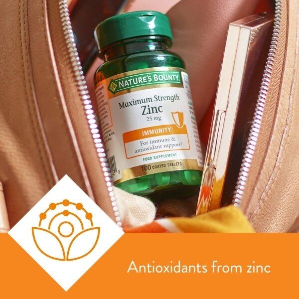 Nature's Bounty Max Strength Zinc 25 mg tabs - Pk of 100