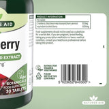 Natures Aid Cranberry Supplement Tablets 5000mg 30 per pack