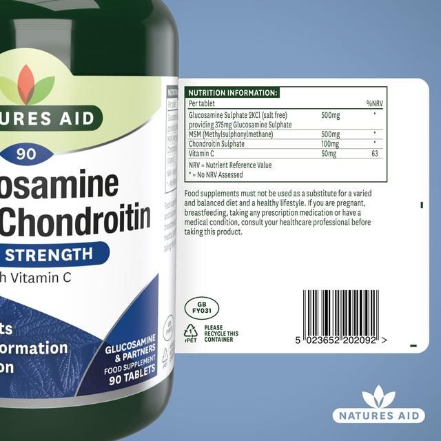 Natures Aid Glucosamine MSM & Chondroitin 90 per pack