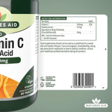 Natures Aid Low Acid Vitamin C Tablets 1000mg 90 per pack