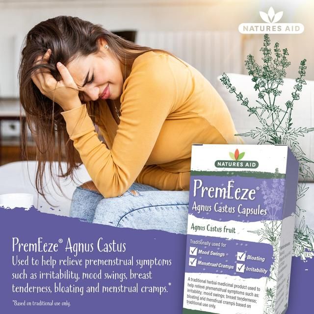 Natures Aid PremEeze Agnus Castus Capsules 400mg 60 per pack