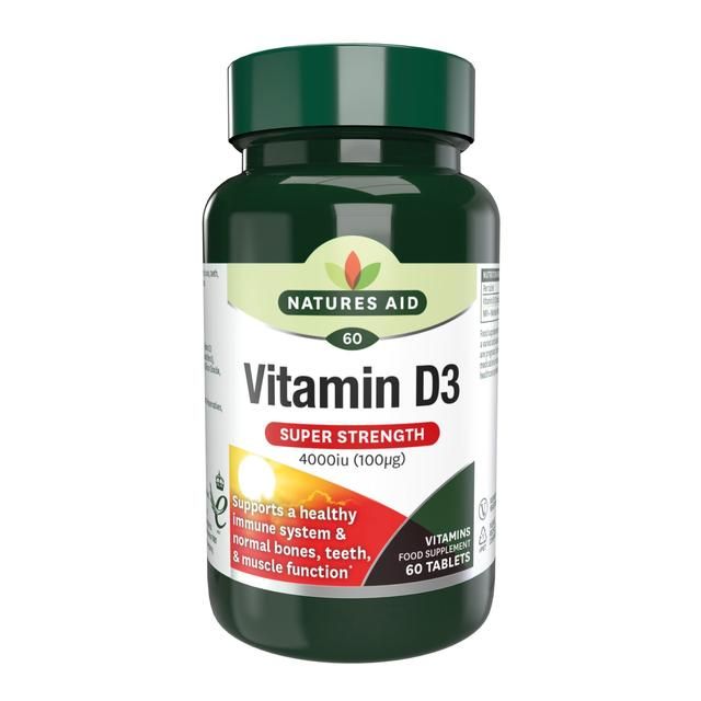 Natures Aid Super Strength Vitamin D3 Tablets 4000iu 60 per pack