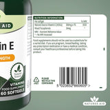 Natures Aid Vitamin E Supplement Soft Gels 400iu 60 per pack
