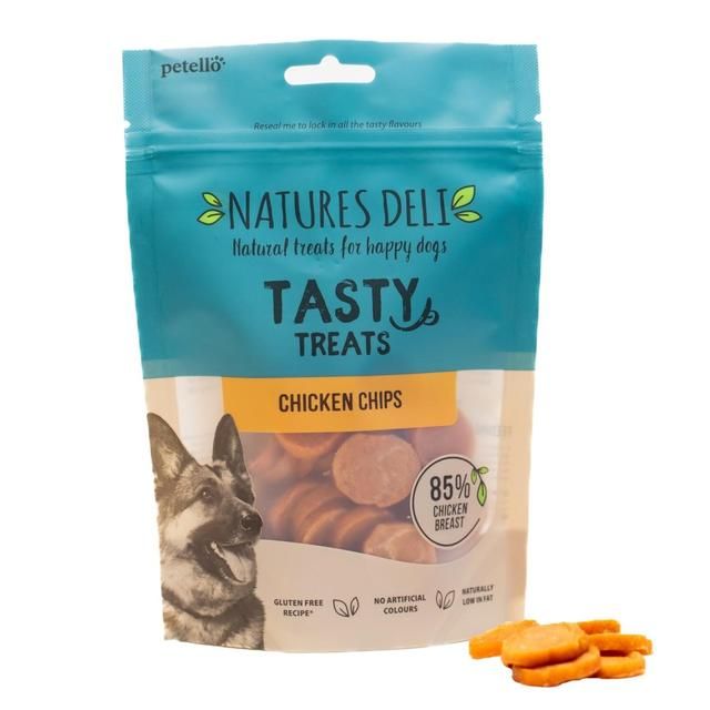 Natures Deli Chicken Chips Dog Treats 100g