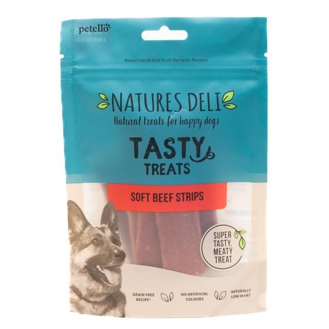 Natures Deli Soft Beef Strips Dog Treats 100g