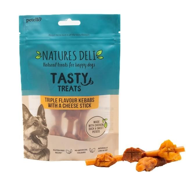 Natures Deli Triple Flavour Kebab Dog Treats 100g