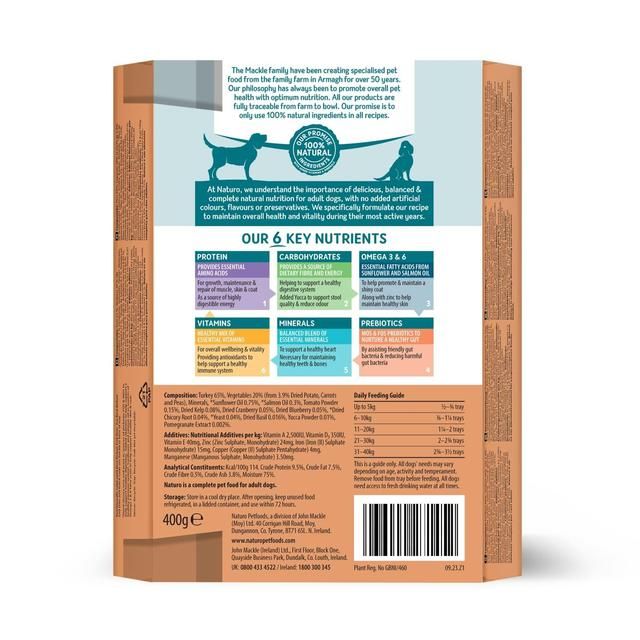 Naturo Grain Free Turkey with Potato & Vegetables 400g